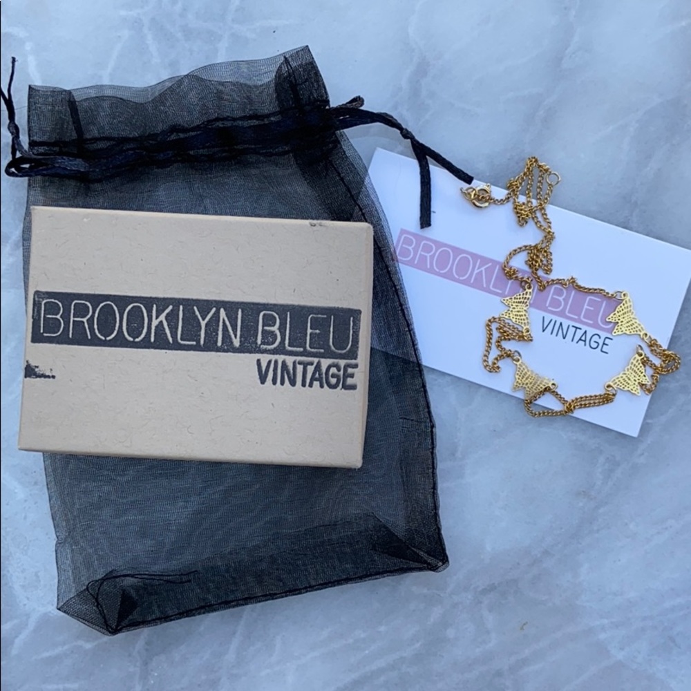 Brooklyn Bleu Vintage Gold Butterfly Necklace